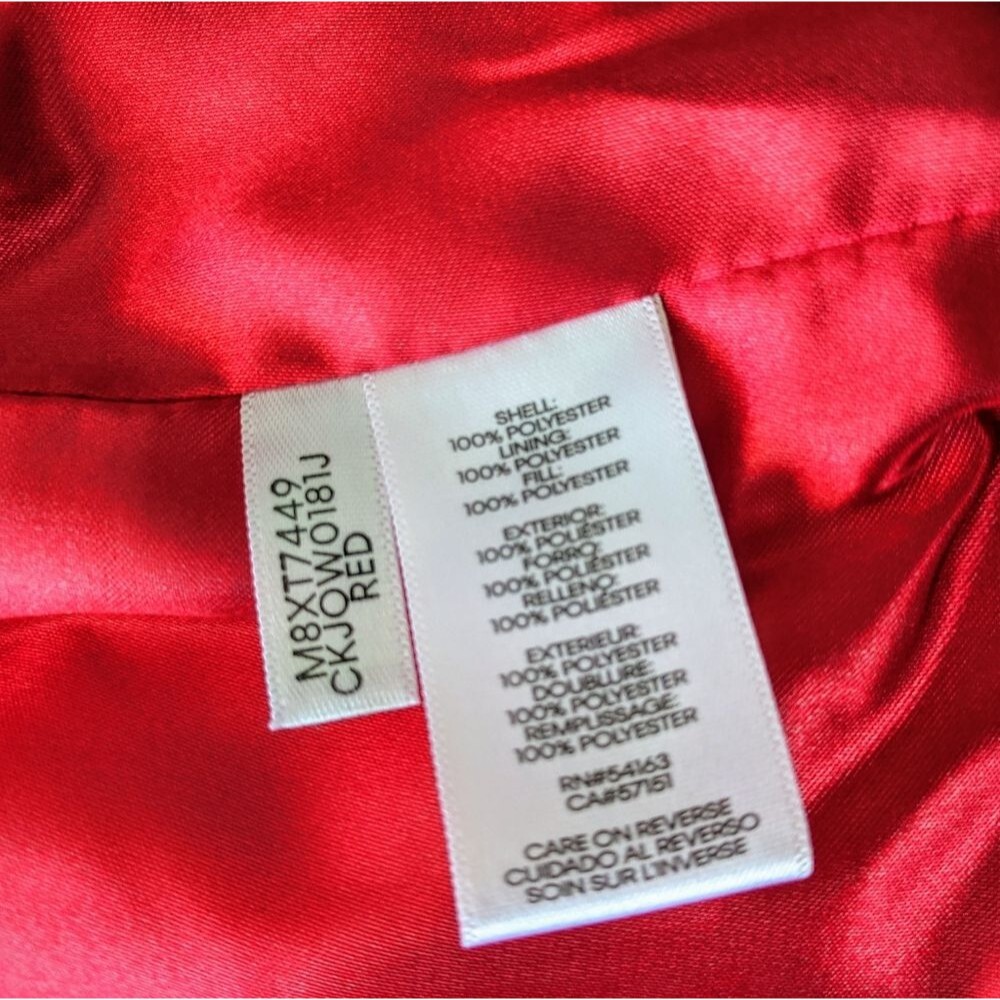 NWT Red Calvin Klein Puffer Vest Small - Picture 12 of 12